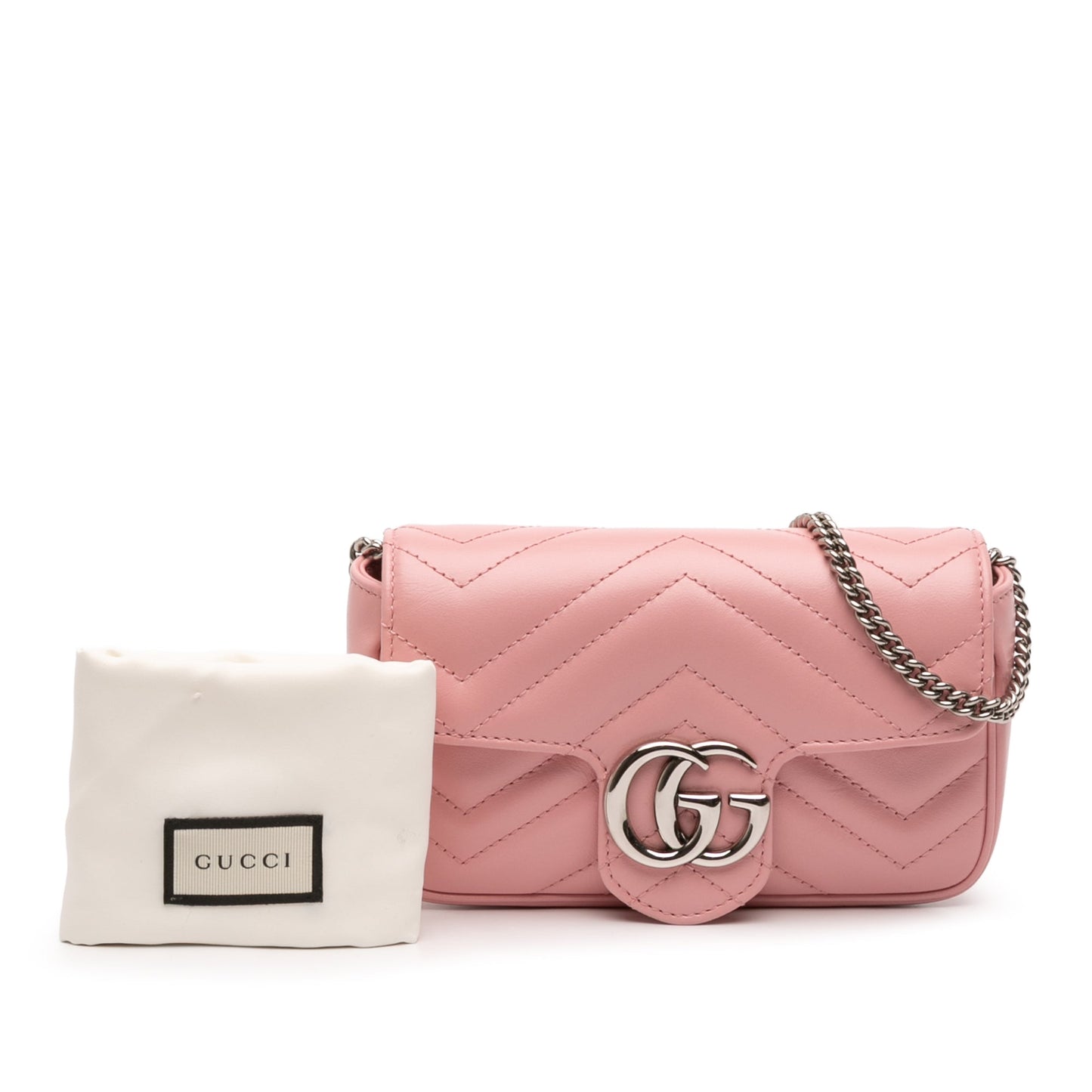 Gucci Mini GG Marmont Matelassé in Pelle Rosa – Tracolla - Etoilux