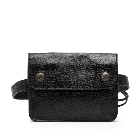 Hermès Courchevel Pochette Belt Bag 1981 – Pelle Vitello Noir - Etoilux