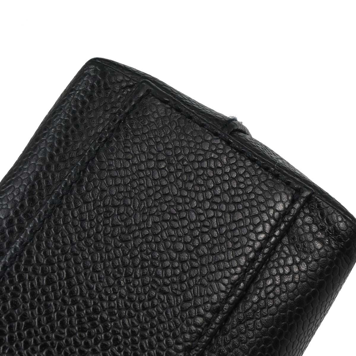 Chanel Mademoiselle Chain Shopping Bag Caviar Nero Hardware Argento – 28 cm - Etoilux