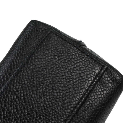 Chanel Mademoiselle Chain Shopping Bag Caviar Nero Hardware Argento – 28 cm - Etoilux