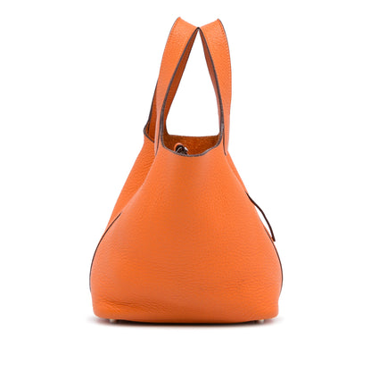 Hermès – Picotin Lock 18 in pelle di vitello arancione – 2004 - Etoilux