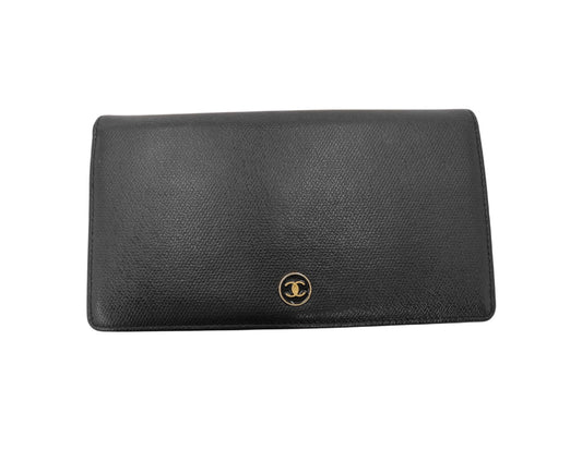 Chanel Portafoglio Long Bifold CC Logo Caviar Nero | Pre-owned | Etoilux