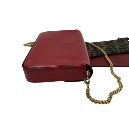 Fendi Wallet on Chain "F is Fendi" in Vernice Rossa con Pochette – 21,5 cm - Etoilux