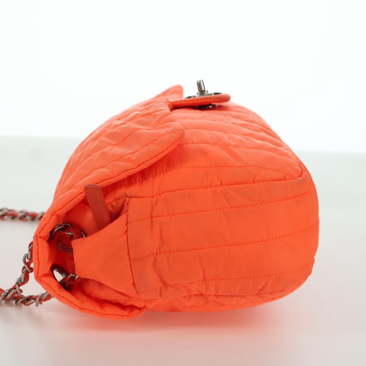 Chanel Coco Cocoon Flap Nylon Arancio Neon – Hardware Argento – 29 cm - Etoilux
