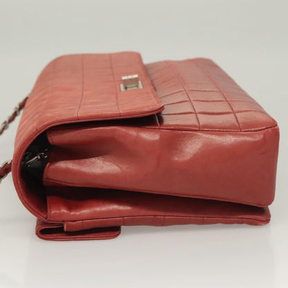 Chanel Chocolate Bar Reissue Flap Pelle di Agnello Rosso – 31 cm - Etoilux