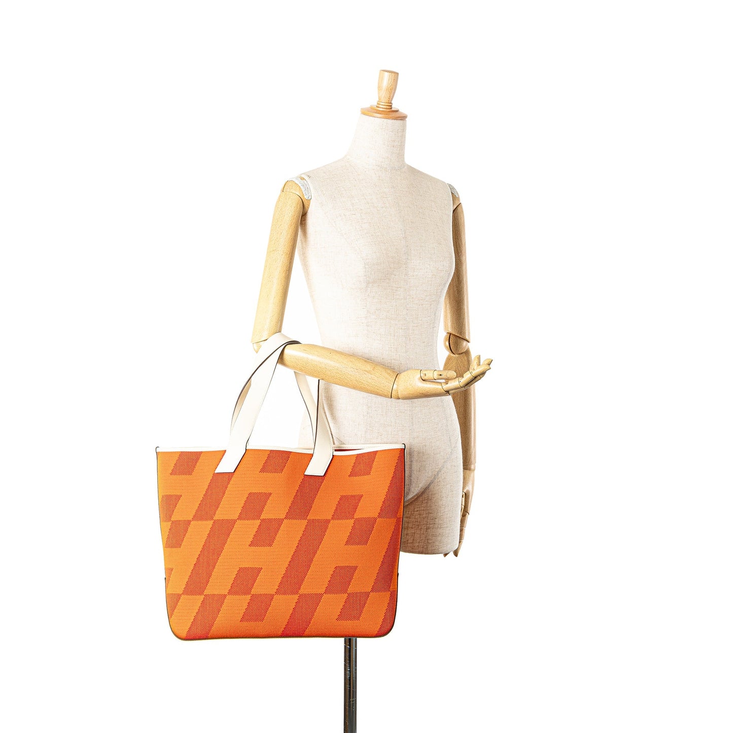 Hermès Cabas H en Biais 40 Toile H Arancione / Pelle Swift 2022 – 36 cm - Etoilux