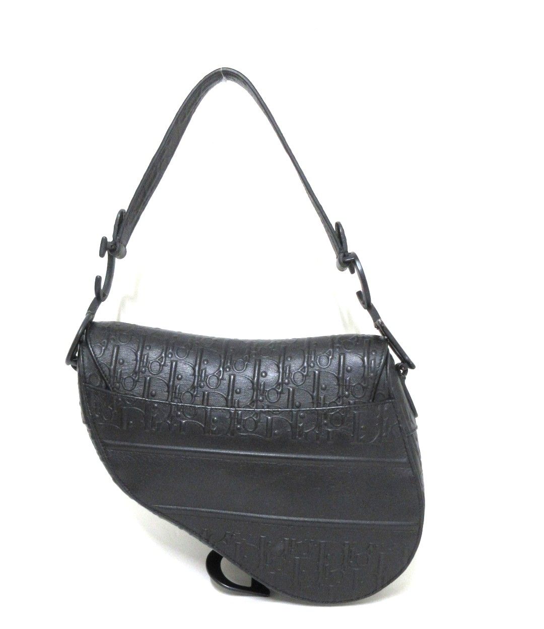 Dior Saddle Bag in pelle Oblique nera – Size Medium - Etoilux