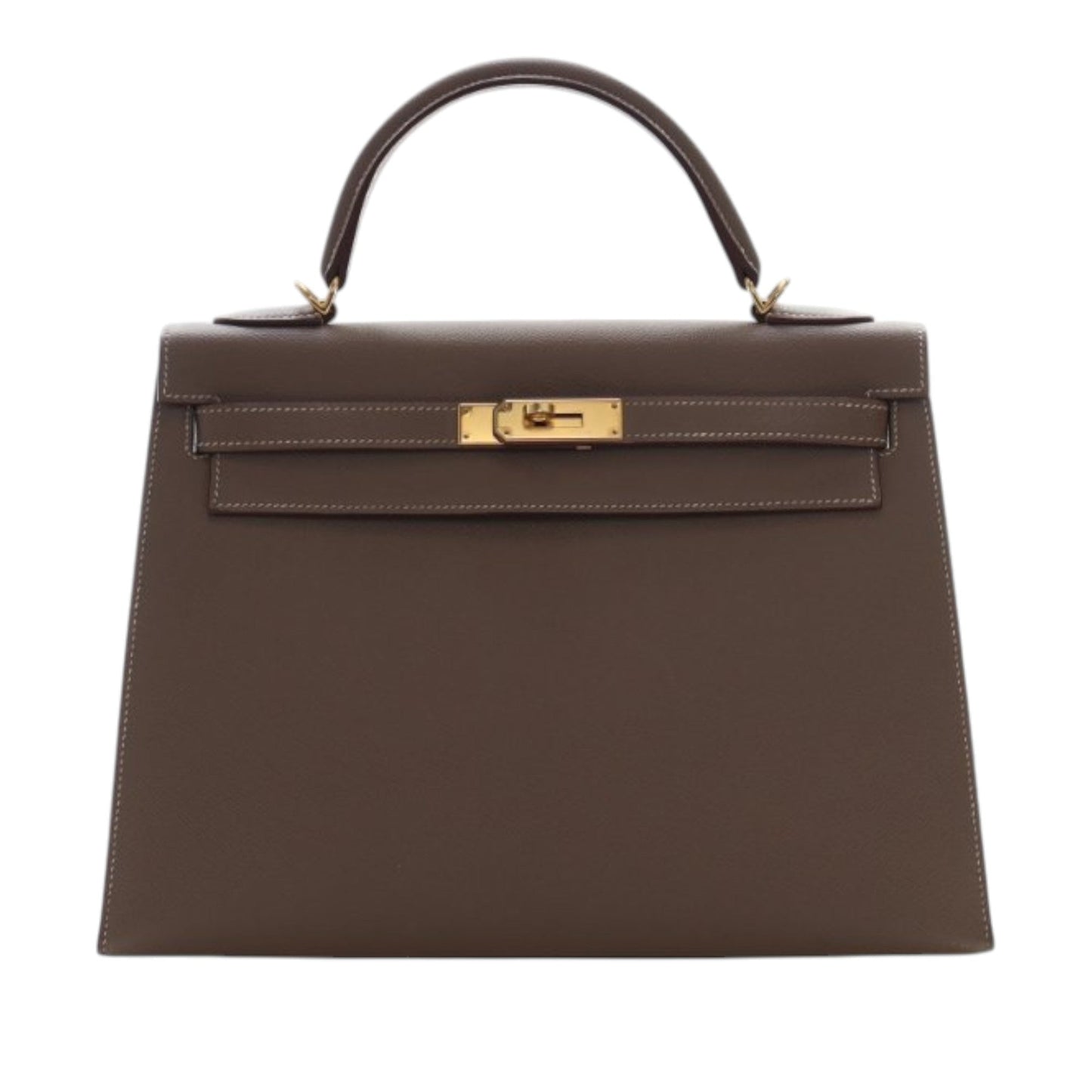 Hermès Kelly Sellier 32 Pelle Epsom Etoupe Hardware Oro 2015 – 32 cm - Etoilux
