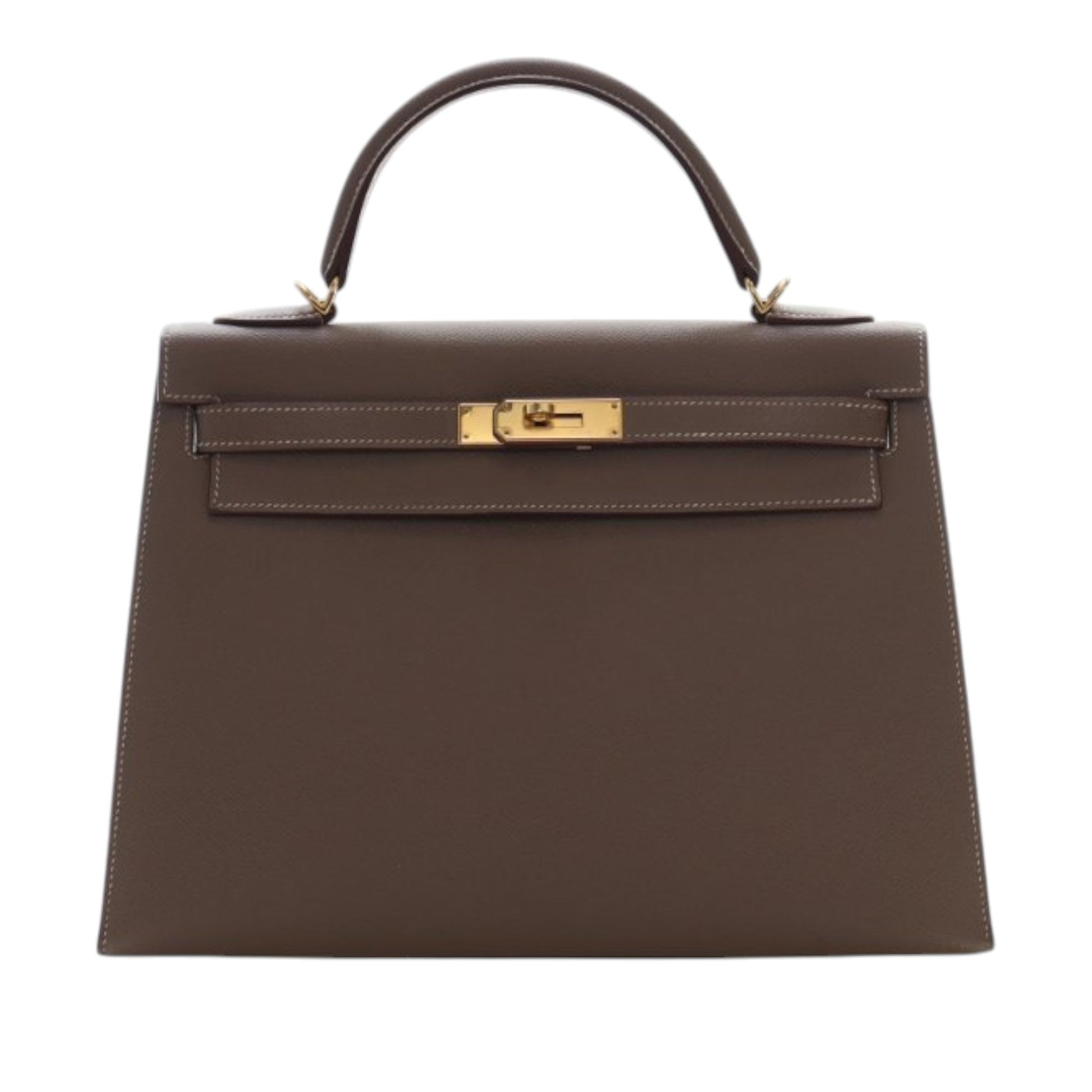 Hermès Kelly Sellier 32 Pelle Epsom Etoupe Hardware Oro 2015 – 32 cm - Etoilux