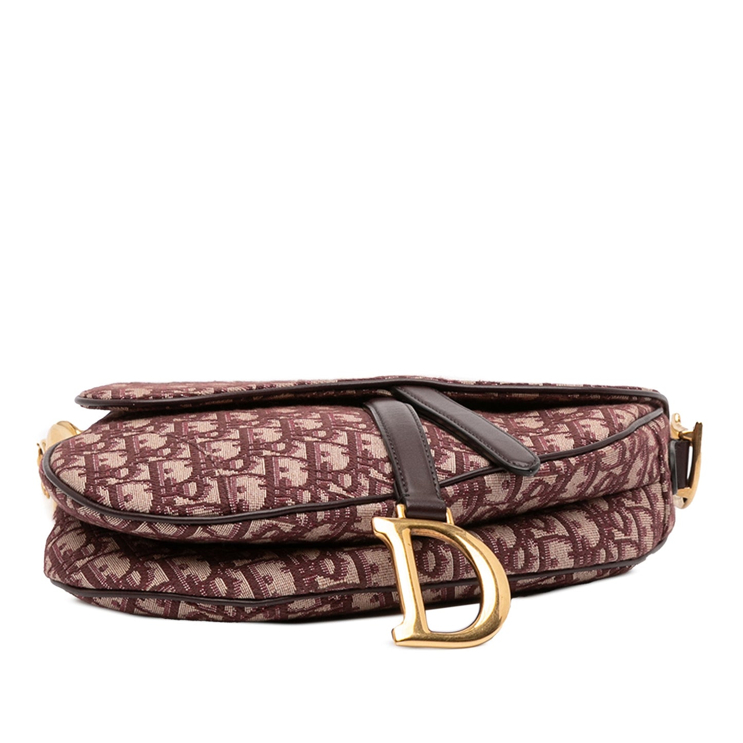 Christian Dior Saddle Media in Tela Oblique Bordeaux – 2018 – 24 cm - Etoilux