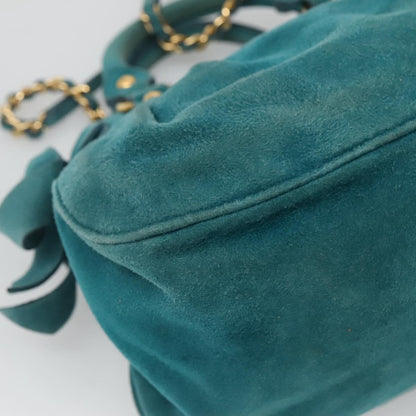 Miu Miu – Borsa a tracolla in pelle scamosciata blu - Etoilux