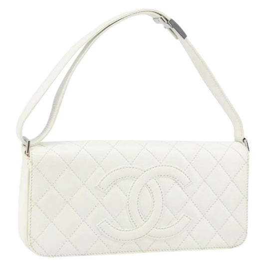 Chanel Timeless CC Shoulder Bag Pelle di Vitello Trapuntata Bianca – 29 cm - Etoilux