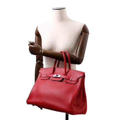 Hermès Birkin 35 – Pelle Rossa – Hardware Palladiato - Etoilux