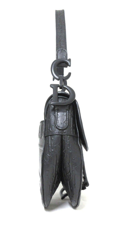 Dior Saddle Bag in pelle Oblique nera – Size Medium - Etoilux