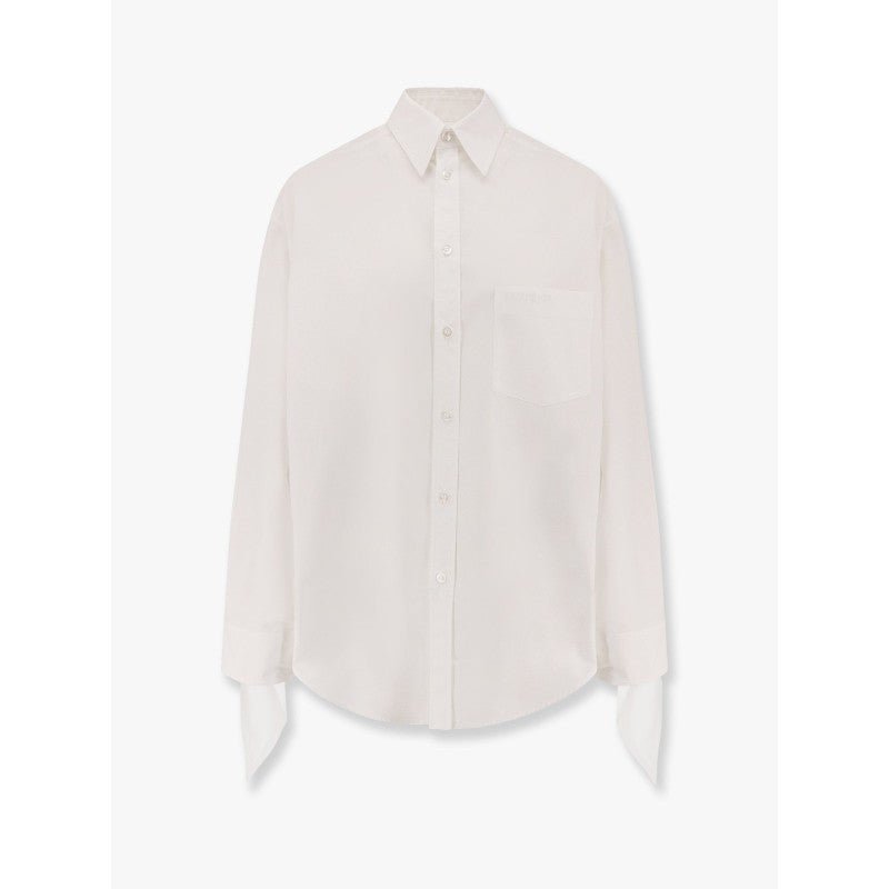 Balenciaga – Camicia Oversize in Cotone con Dettagli Annodati - Etoilux