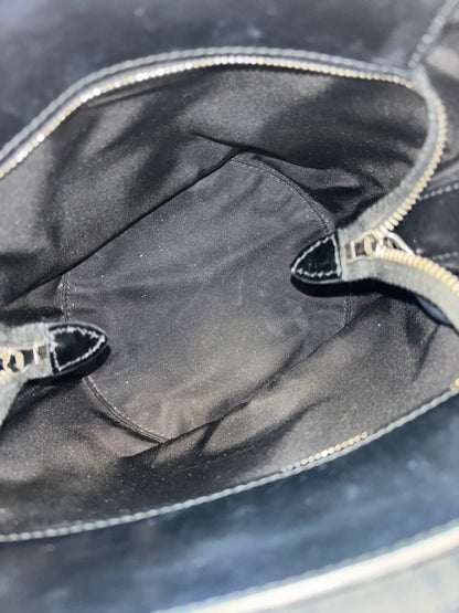 Prada Secchiello Vintage Tessuto e Pelle Spazzolata Nero – 18 cm - Etoilux