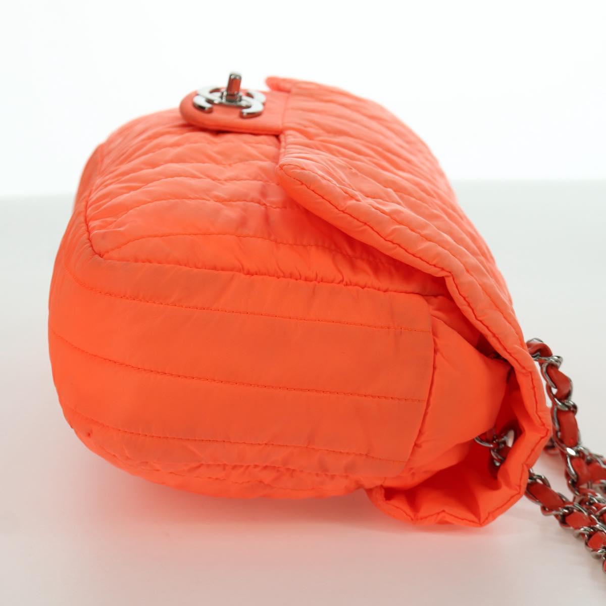 Chanel Coco Cocoon Flap Nylon Arancio Neon – Hardware Argento – 29 cm - Etoilux
