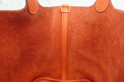 Hermès Picotin Lock MM Pelle Clemence Orange – Hardware Palladio - Etoilux