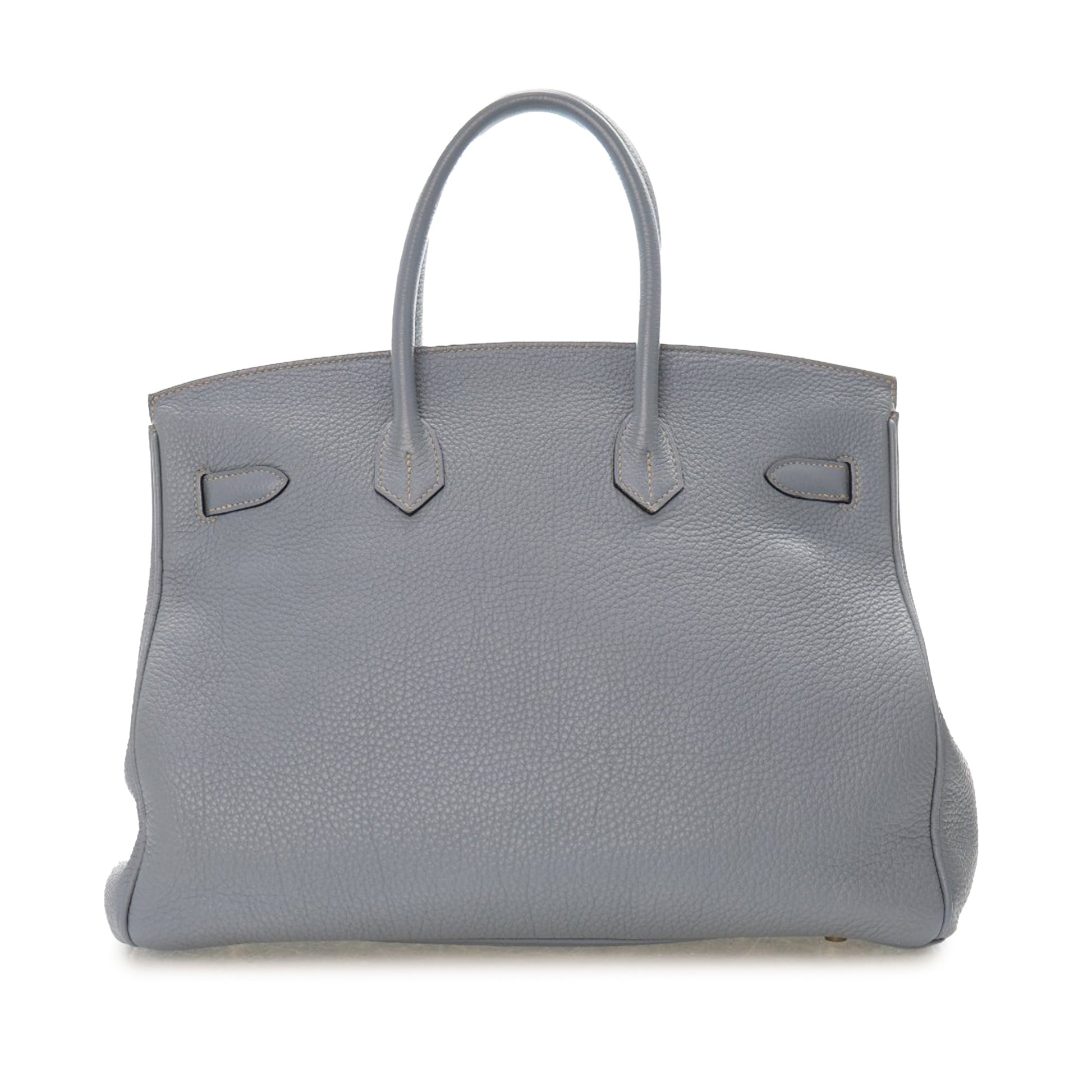 Hermès Birkin Retourne 35 Pelle Togo color Bleu Lin – Hardware dorato - Etoilux