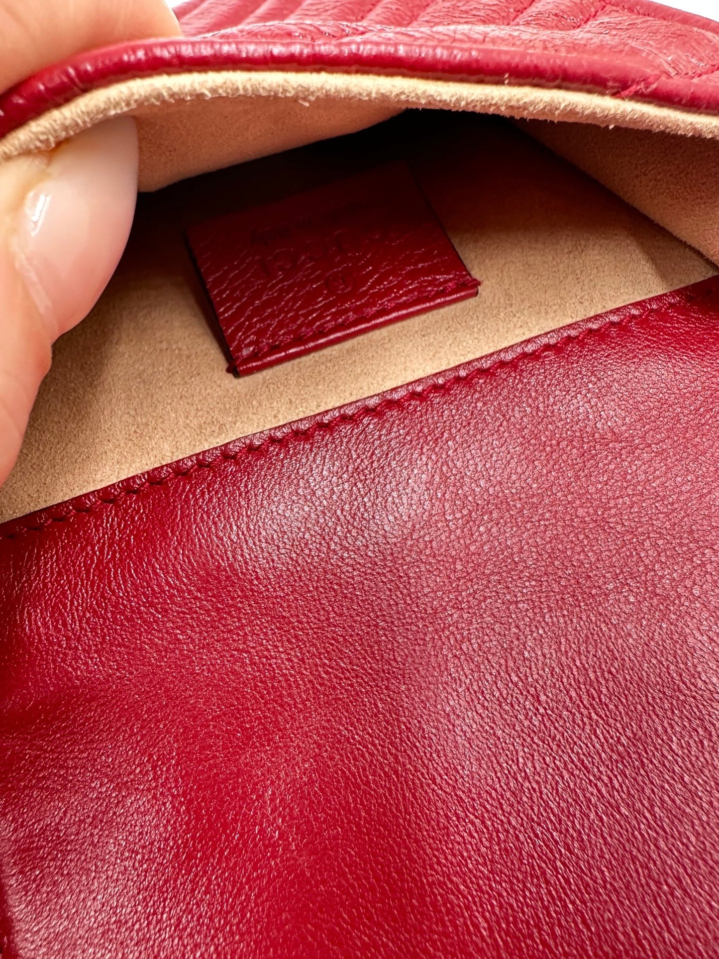 Gucci GG Marmont Multi Pochette Belt Bag Pelle Matelassé Rossa – Set 3 Pezzi - Etoilux