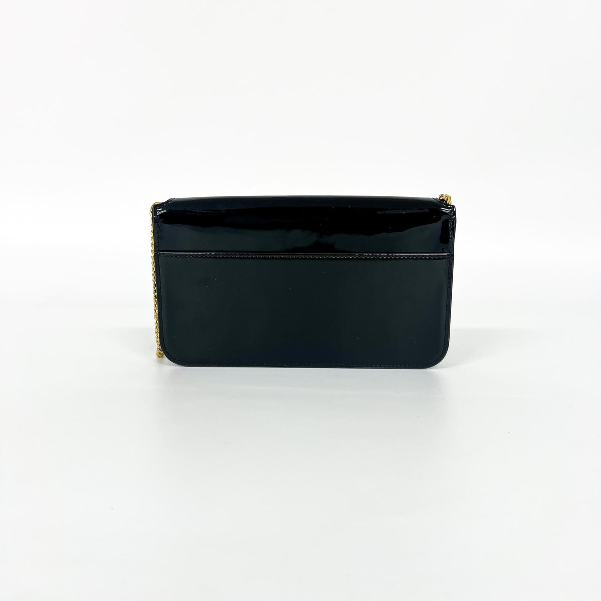Saint Laurent Cassandre Wristlet in vernice nera - Etoilux
