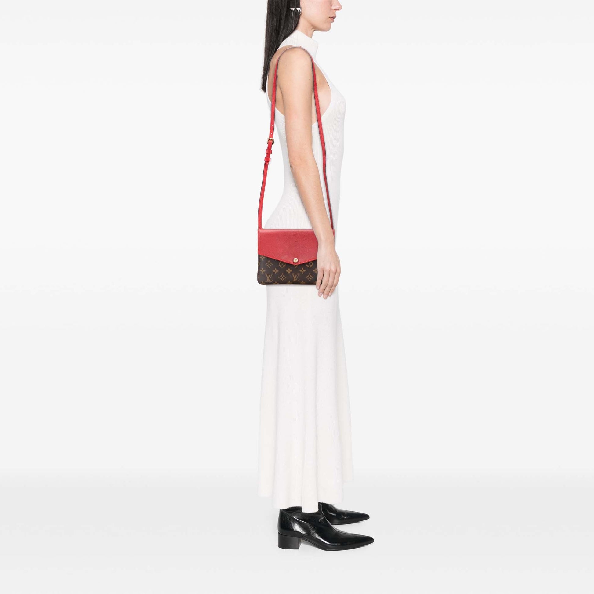 Louis Vuitton Twice Monogram / Taurillon Rouge – 23 cm - Etoilux