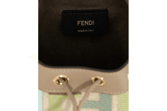 Fendi Mon Tresor Mini Bucket Bag in Tessuto FF Multicolor - Etoilux