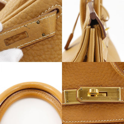 Hermès Haut à Courroies 32 – Pelle Fjord color cammello, ferramenta dorata – 1997 - Etoilux