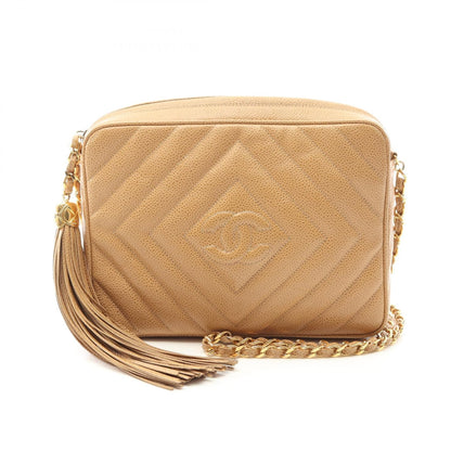 Chanel Camera Bag Vintage Caviar Beige Diamond Quilting Anni '90 Serie 2 | Etoilux
