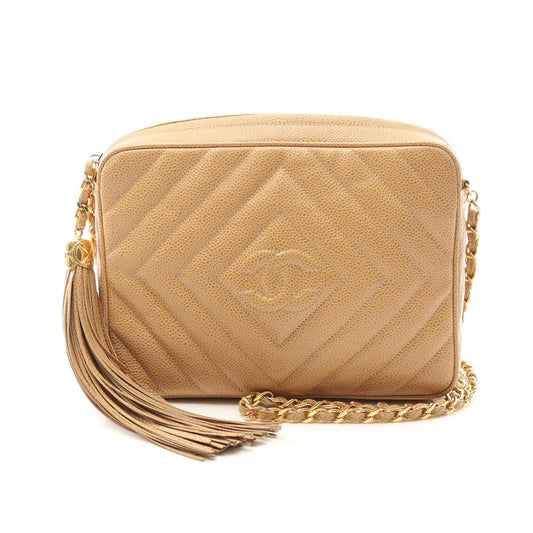 Chanel Camera Bag Vintage Caviar Beige Diamond Quilting Anni '90 Serie 2 | Etoilux
