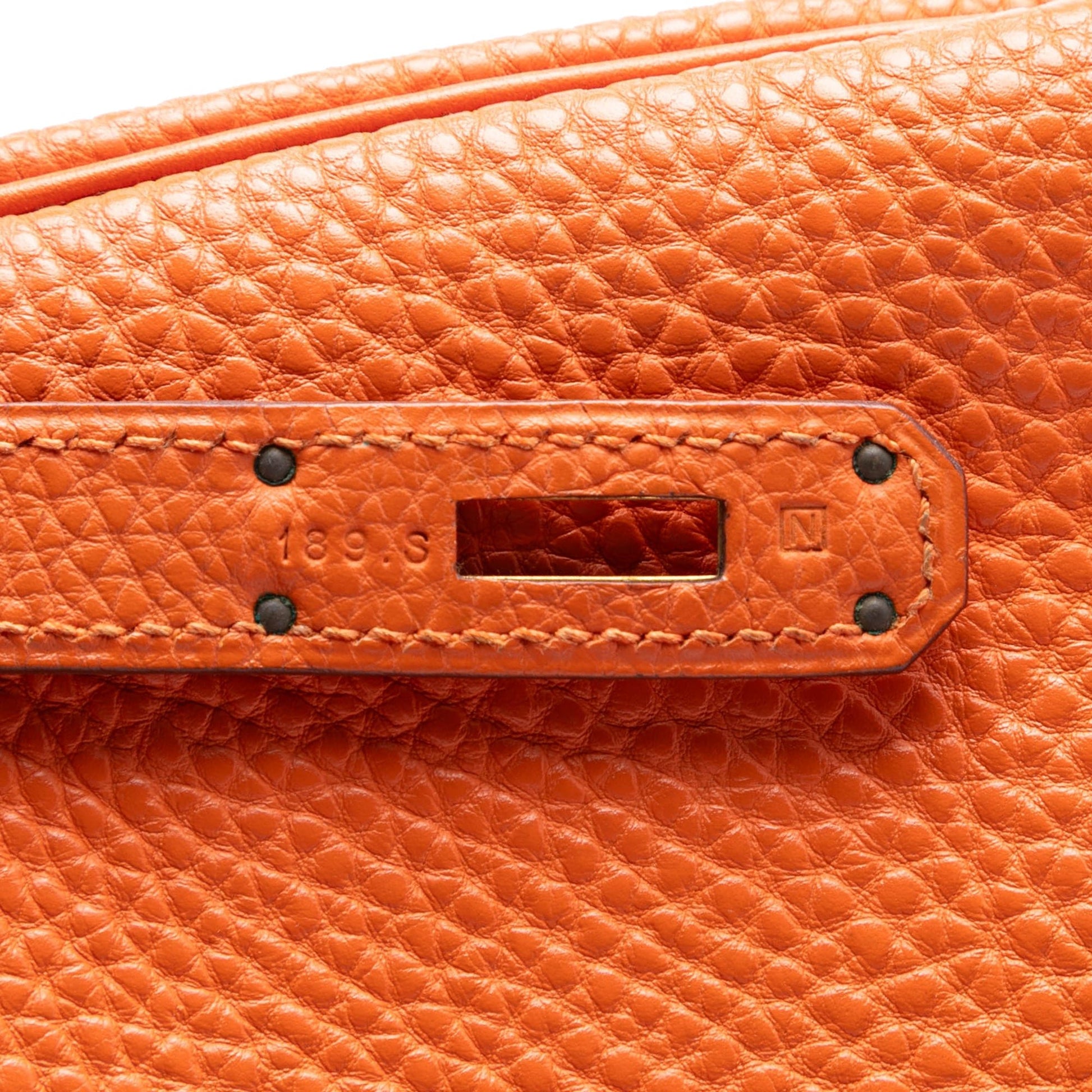 Hermès Kelly II Retourne 35 – Togo Orange / Gold Hardware (2010) - Etoilux