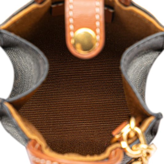 Celine – Ciondolo/Borsa Mini Triomphe in Tela Rivestita – Marrone (2021) - Etoilux