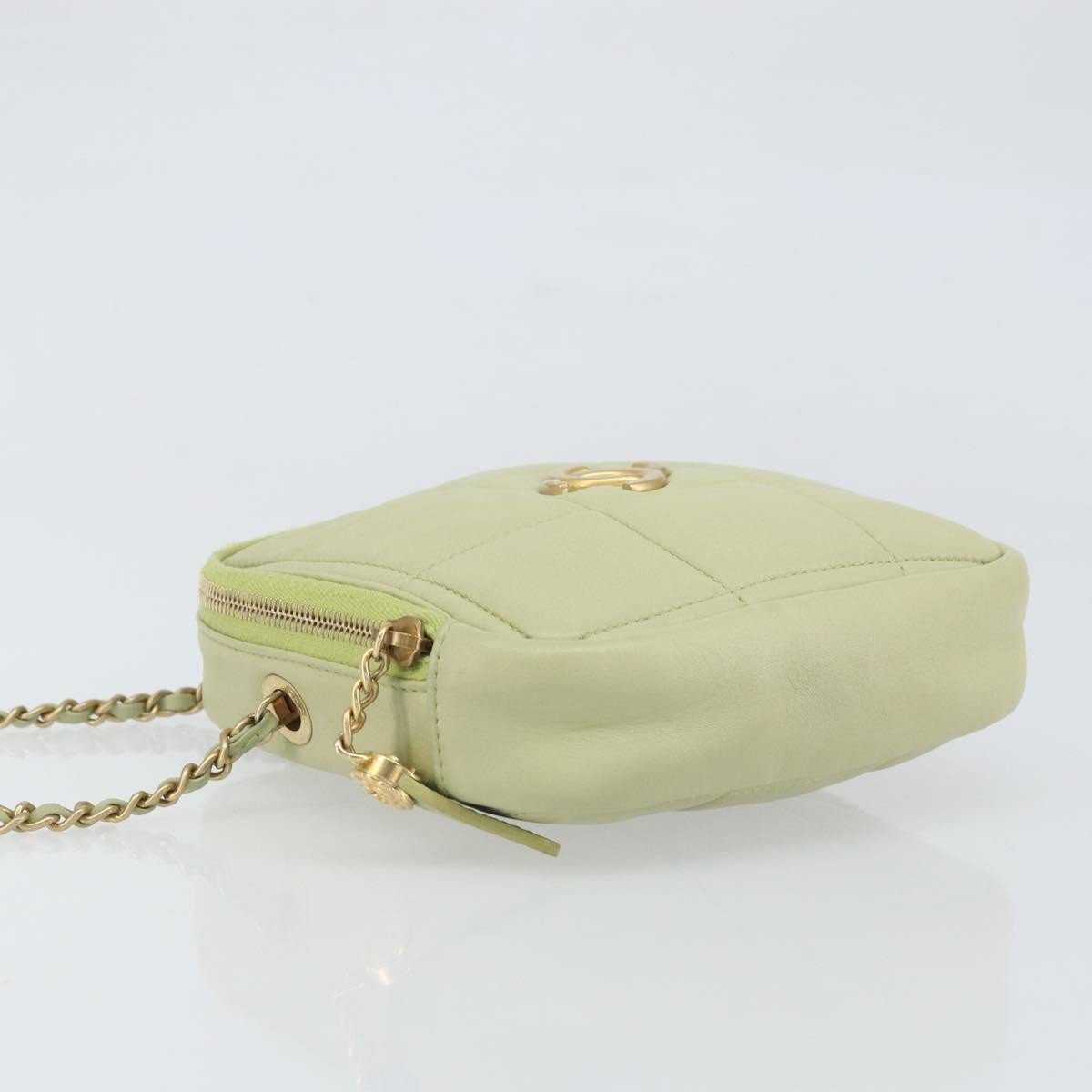 Chanel Diamond Mini Bag Pelle di Agnello Verde Menta – 18 cm - Etoilux