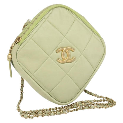 Chanel Diamond Mini Bag Pelle di Agnello Verde Menta – 18 cm - Etoilux