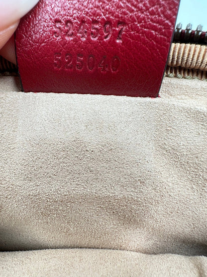 Gucci GG Marmont Multi Pochette Belt Bag Pelle Matelassé Rossa – Set 3 Pezzi - Etoilux