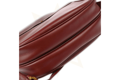 Cartier – Must de Cartier Saddle Bag in pelle bordeaux (Vintage Made in Italy) - Etoilux