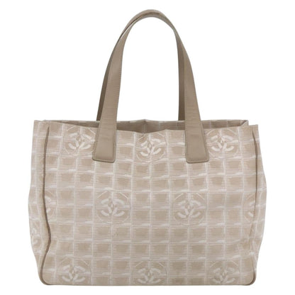 Chanel Travel Line Tote Medium Nylon Jacquard Beige – Serie 9390405 - Etoilux