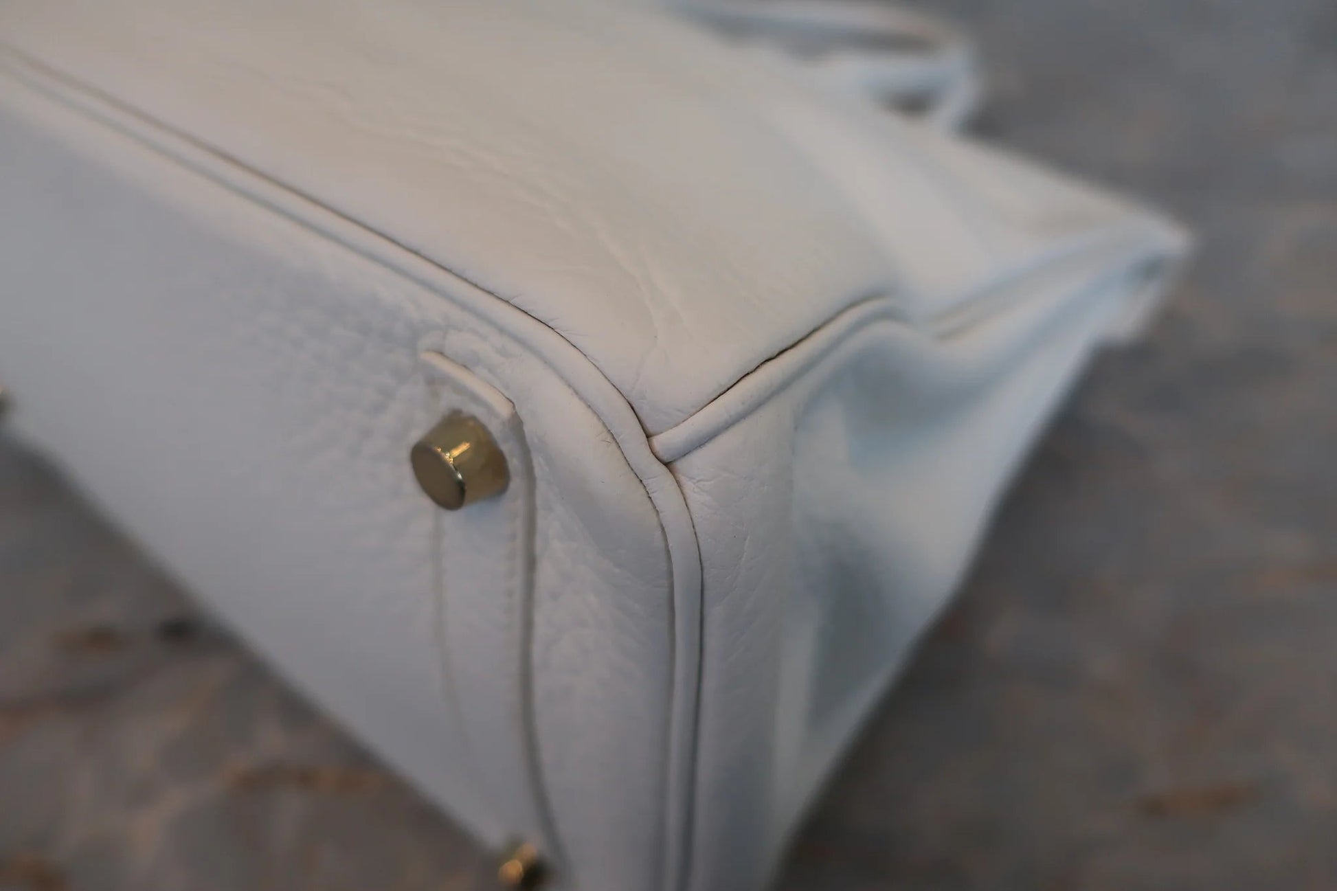 Hermès Birkin 30 Taurillon Clémence Blanc Hardware Dorato — 2008 - Etoilux