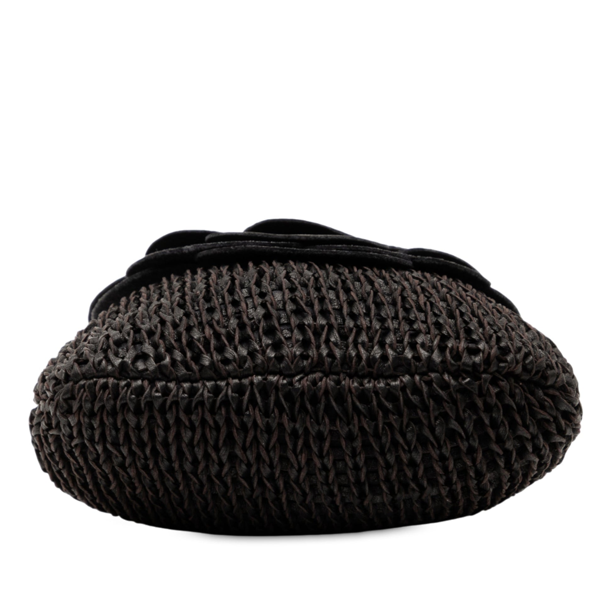 Bottega Veneta – Borsa a tracolla in pelle intrecciata con motivo floreale – Vintage - Etoilux