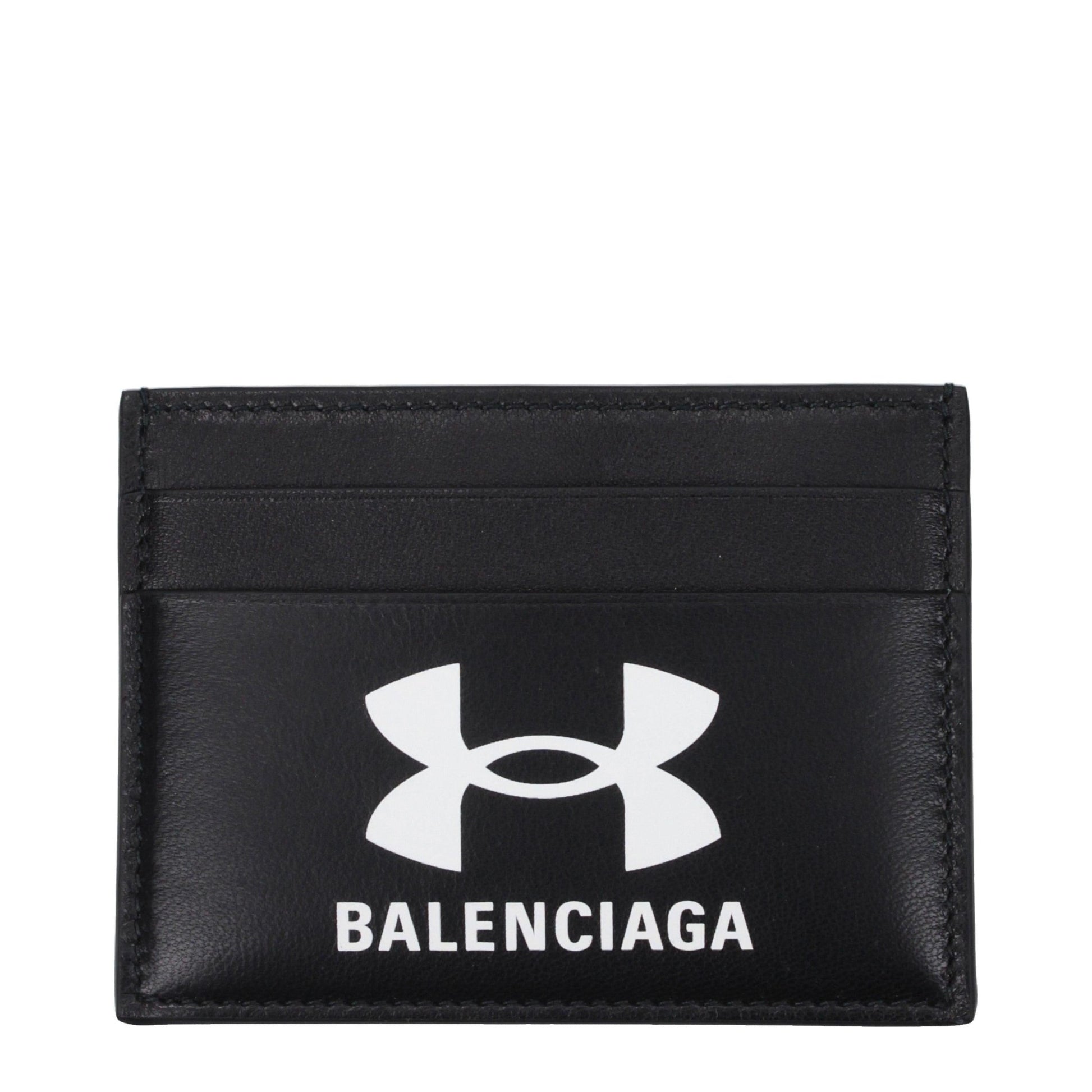 Balenciaga – Porta Carte in Pelle "Under Armour" Nero (5 slot) - Etoilux