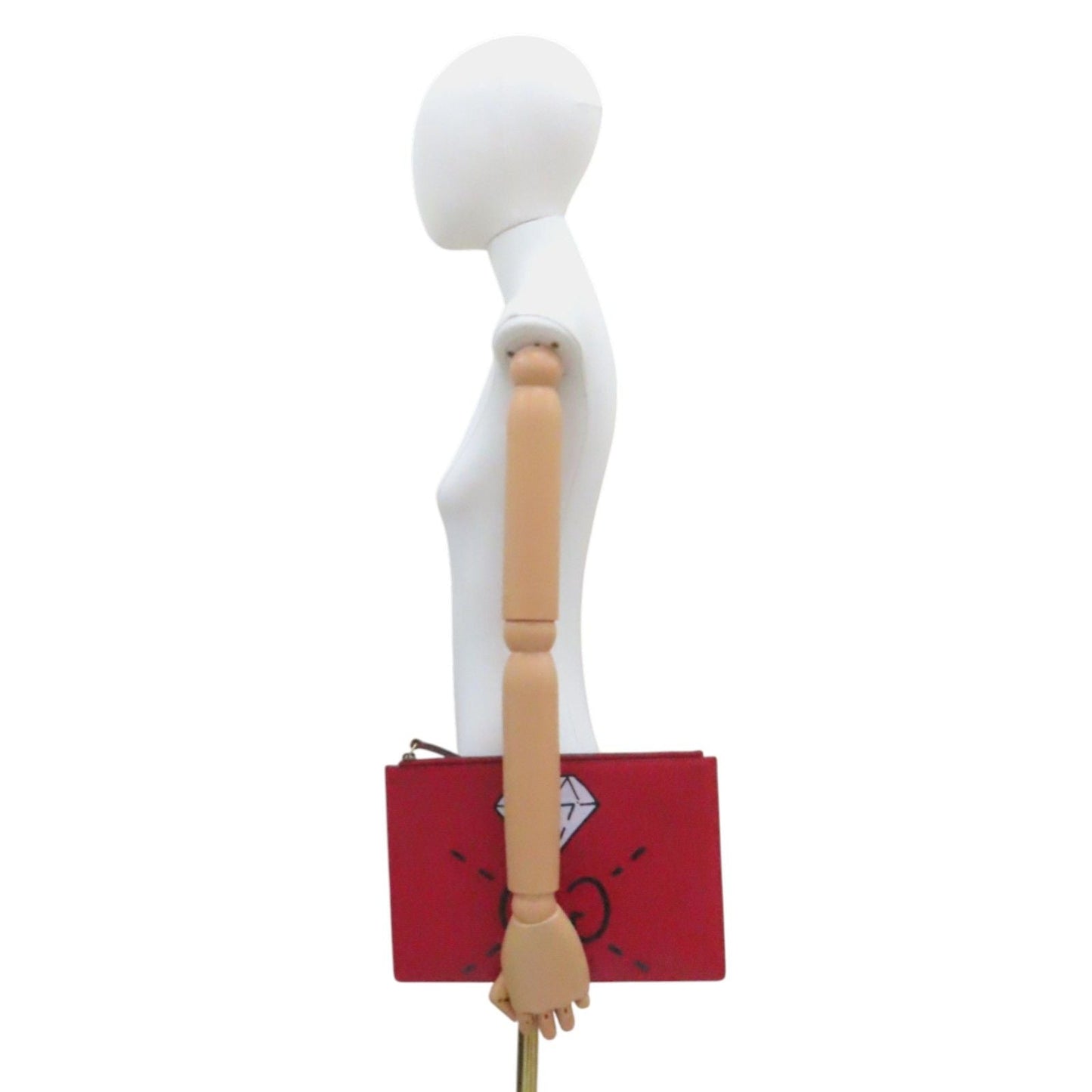 Gucci GucciGhost Diamond Pouch Clutch Calfskin Rosso – 30 cm - Etoilux