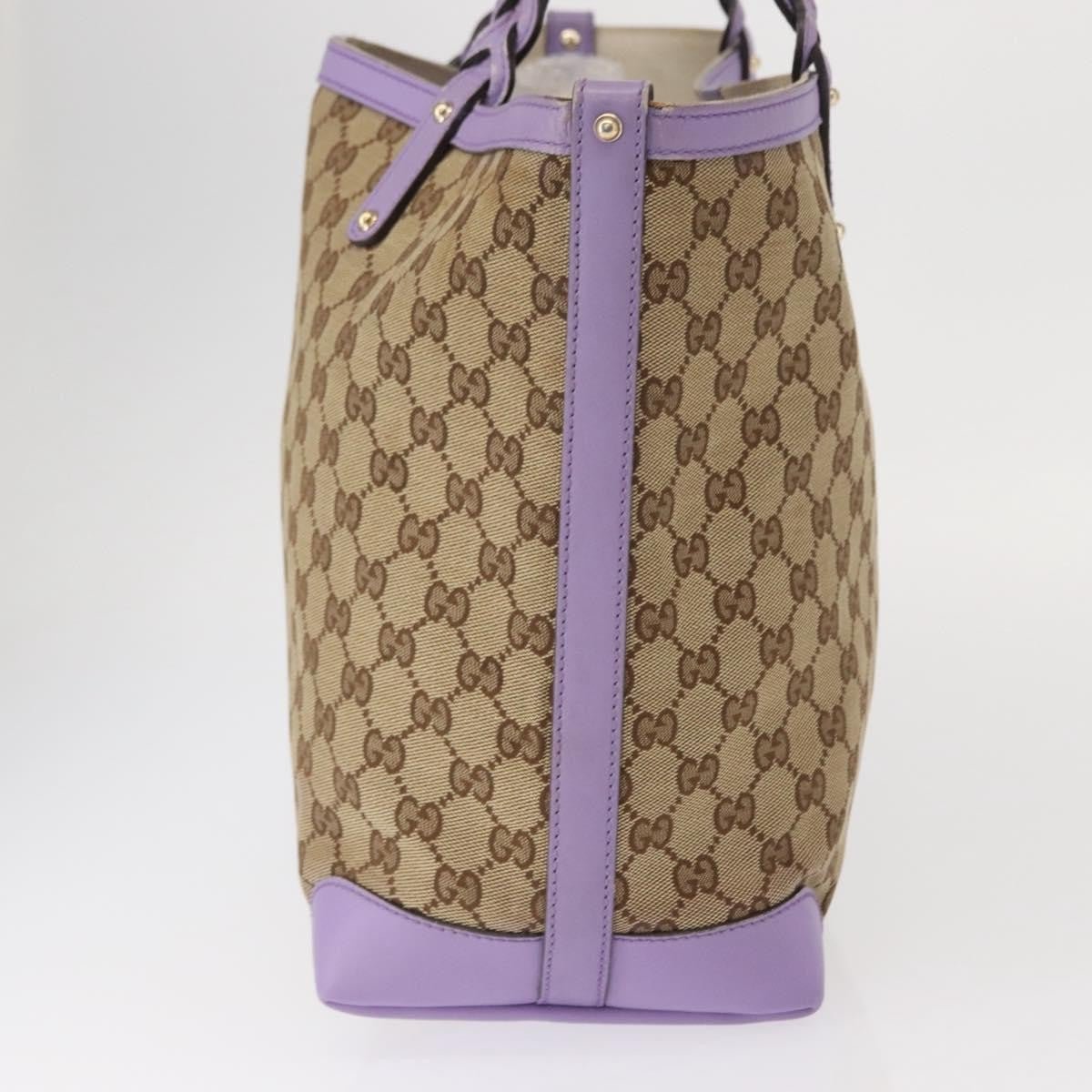 Gucci Craft Tote GG Canvas Beige/Lilla con Pochette – 33 cm - Etoilux