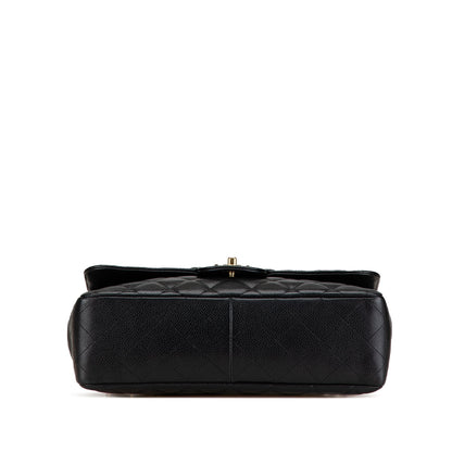 Chanel Jumbo Classic Single Flap Caviar Nero – 2008/2009 - Etoilux