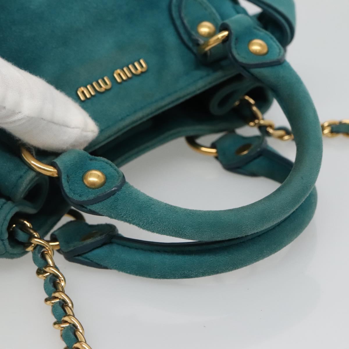 Miu Miu – Borsa a tracolla in pelle scamosciata blu - Etoilux