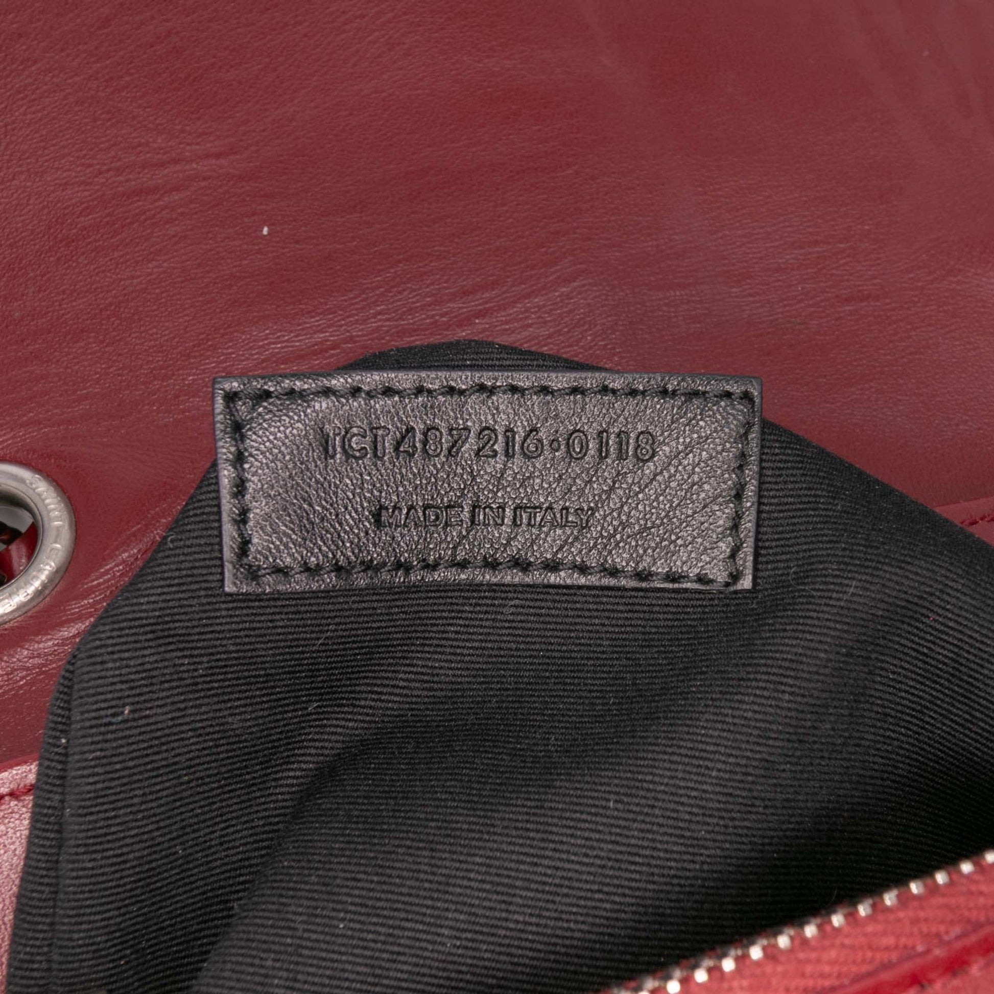 Saint Laurent LouLou Medium in pelle trapuntata – Rosso (2018) - Etoilux