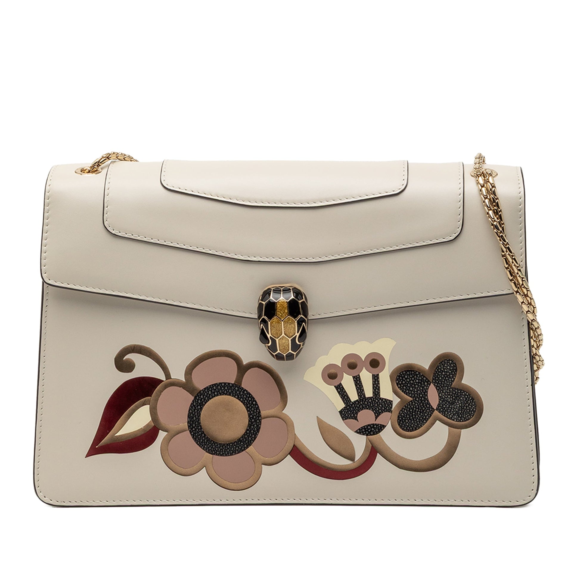 Bvlgari Serpenti Forever Medium Floral – Pelle di Vitello – Made in Italy - Etoilux