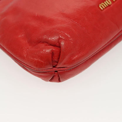 Miu Miu – Pouch in Pelle Rossa con Fiocco e Dettagli Dorati - Etoilux