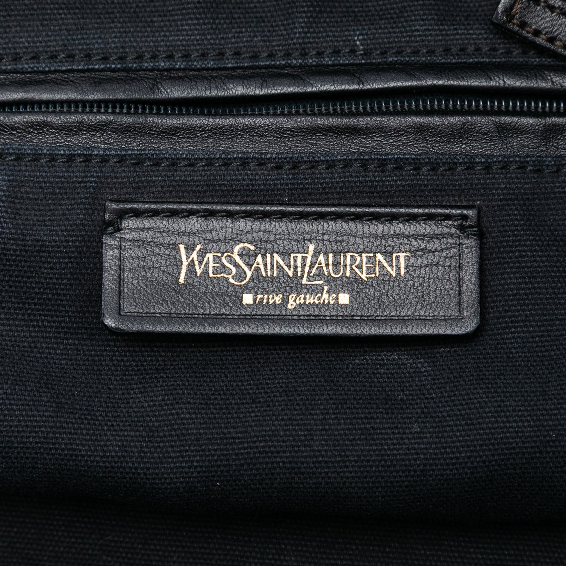 Yves Saint Laurent Downtown Black Leather – 2000/2012 – Size Large - Etoilux