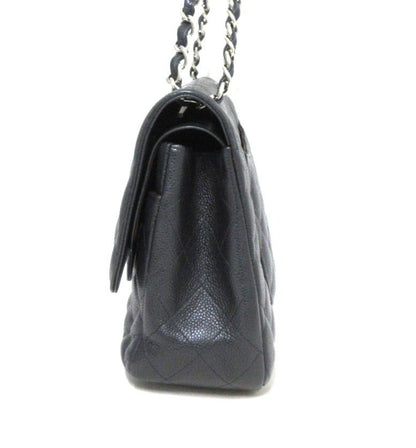 Chanel Classic Flap Jumbo – Caviar Nero con Hardware Argentato – Serie 25 - Etoilux