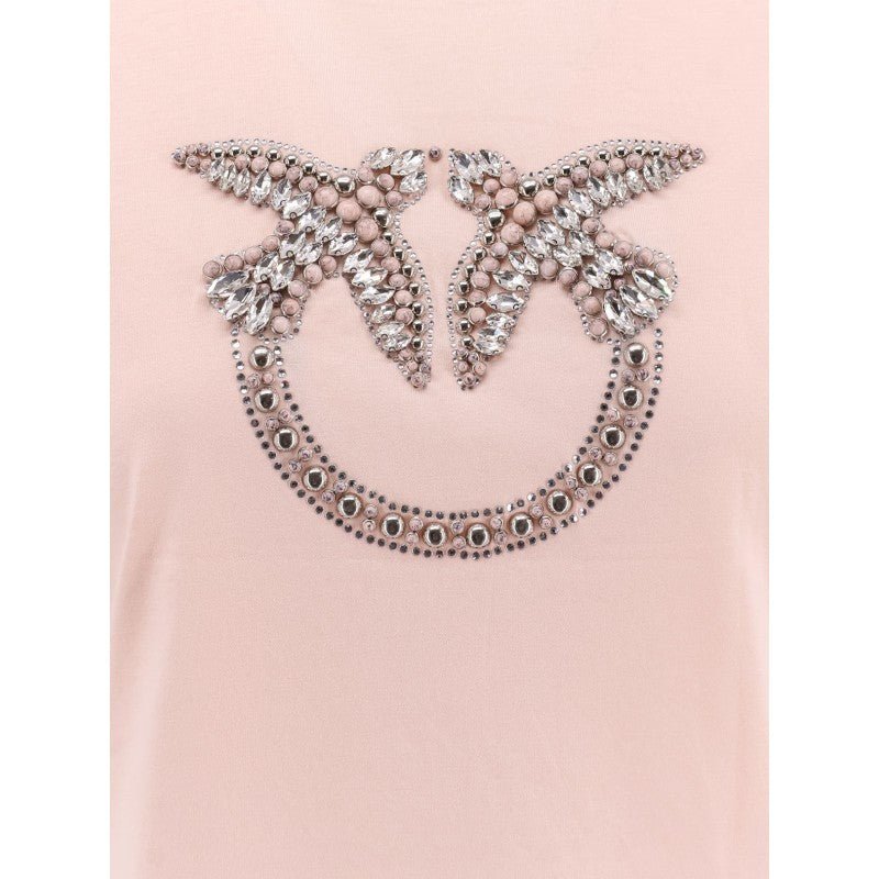 T-shirt Pinko “Love Birds” con ricamo gioiello – Nuova da boutique - Etoilux